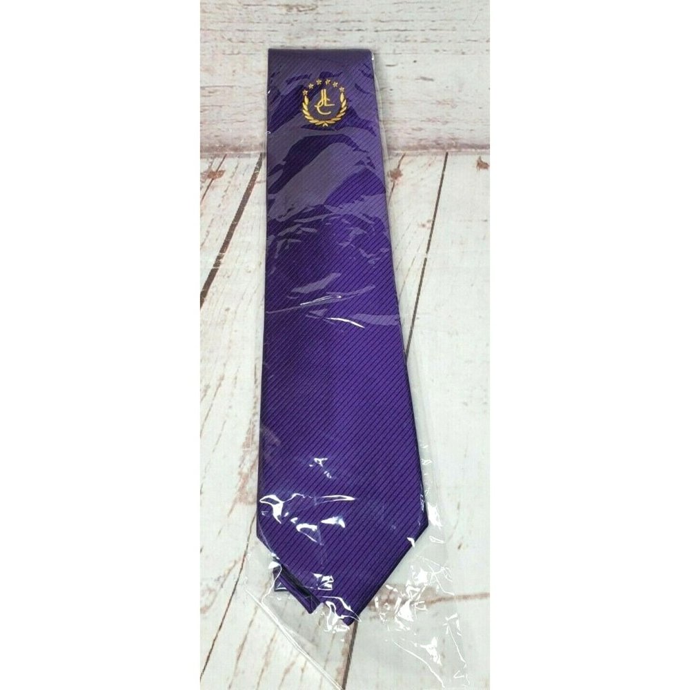 Rare Designer J Louis Embroidered Handmade %100 Silk Purple Tie